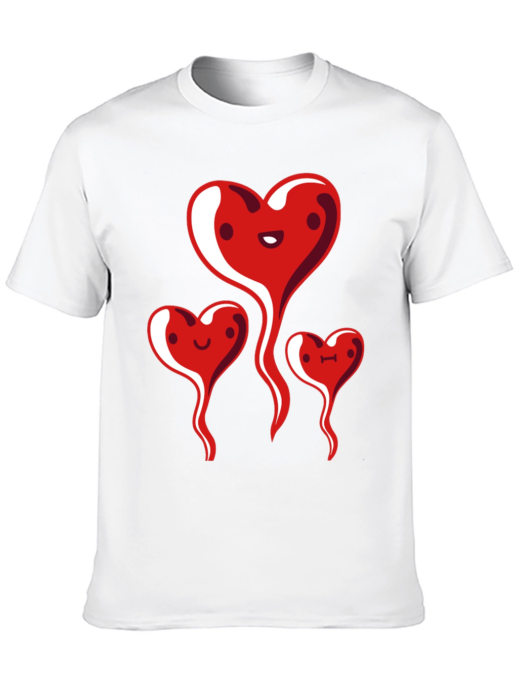 Heart Family Graphic Tee - Black Casual Shirt
