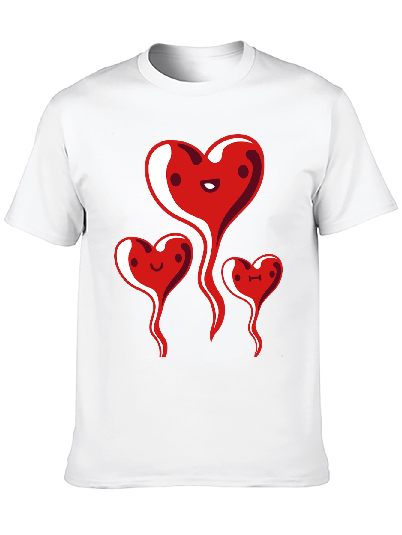 Heart Family Graphic Tee - Black Casual Shirt