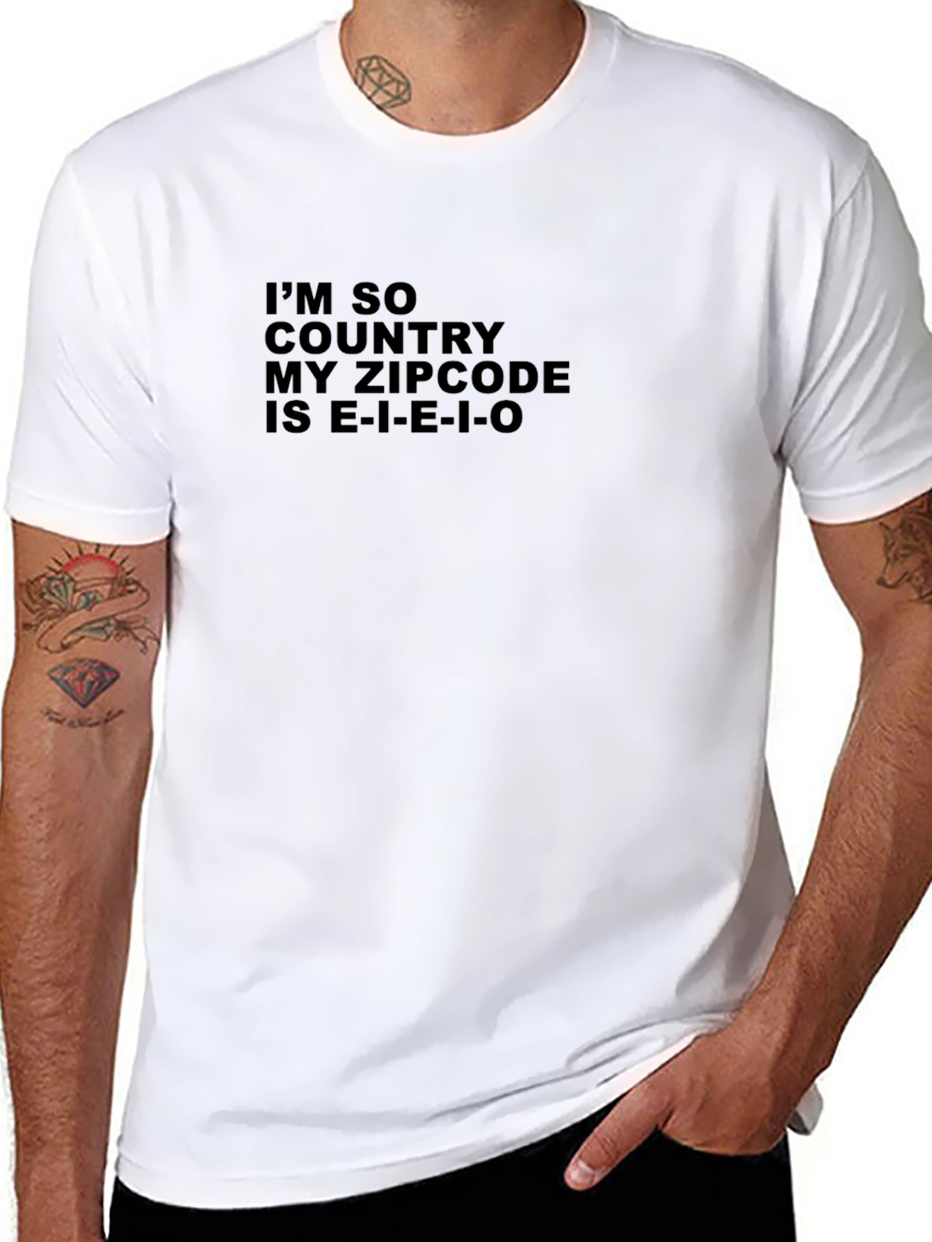 Country Zipcode T-Shirt - E-I-E-I-O Novelty Tee