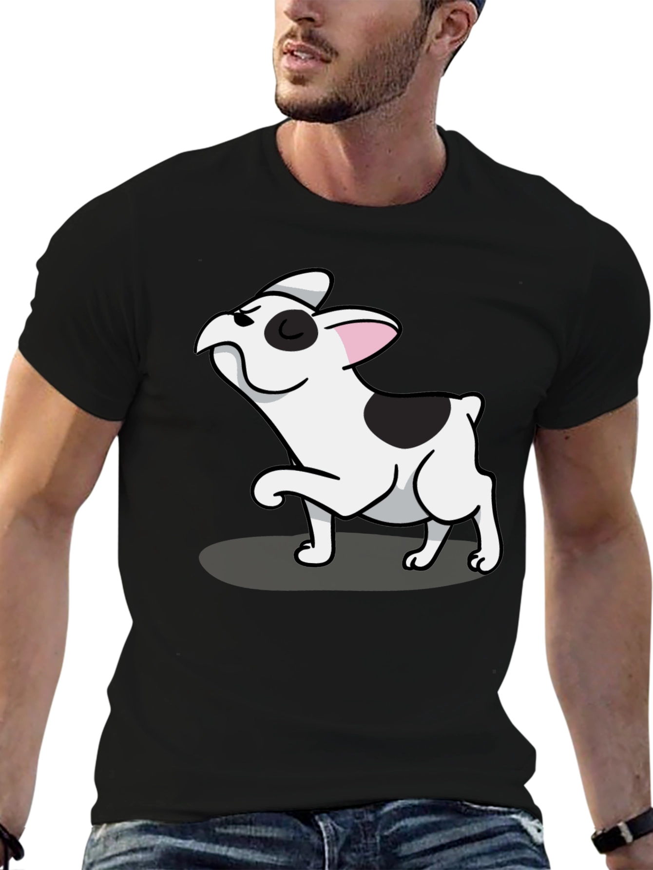 Cool French Bulldog Graphic Tee - Black Cotton