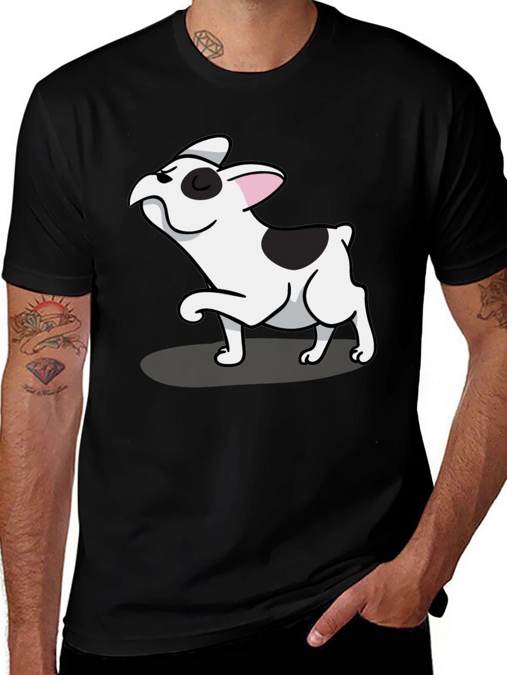 Cool French Bulldog Graphic Tee - Black Cotton