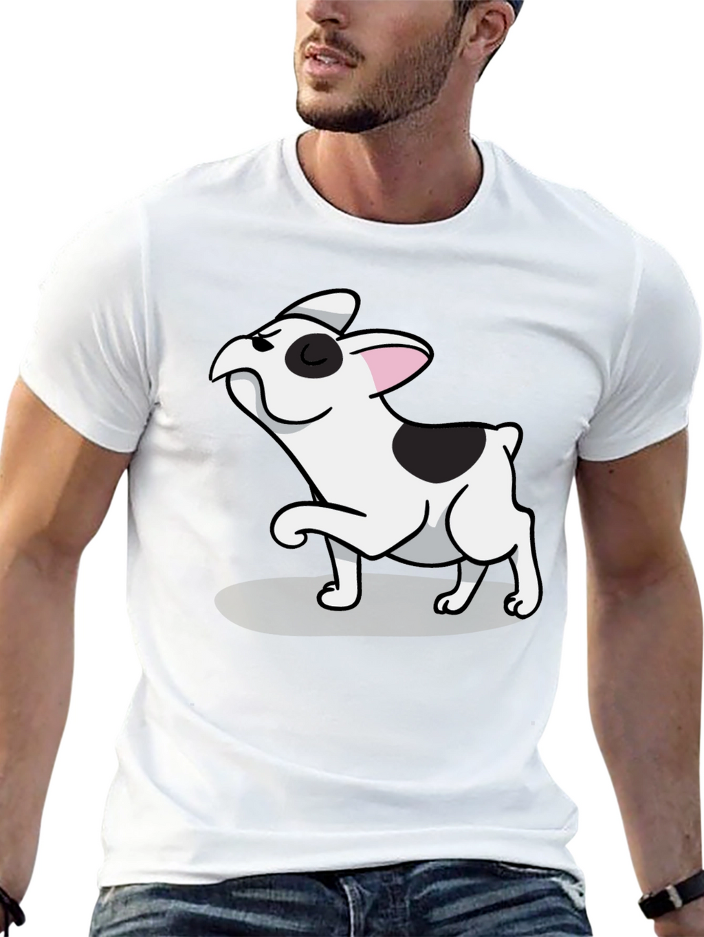 Cool French Bulldog Graphic Tee - Black Cotton