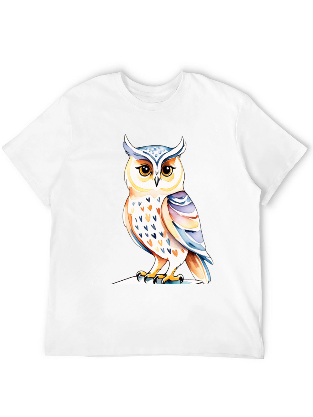 Black Owl Graphic Tee - Unique Bird Design