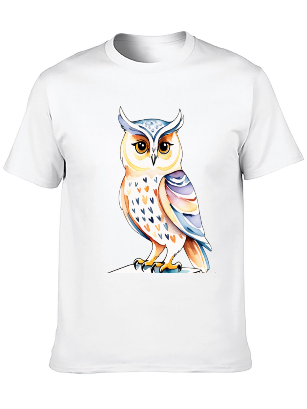 Black Owl Graphic Tee - Unique Bird Design
