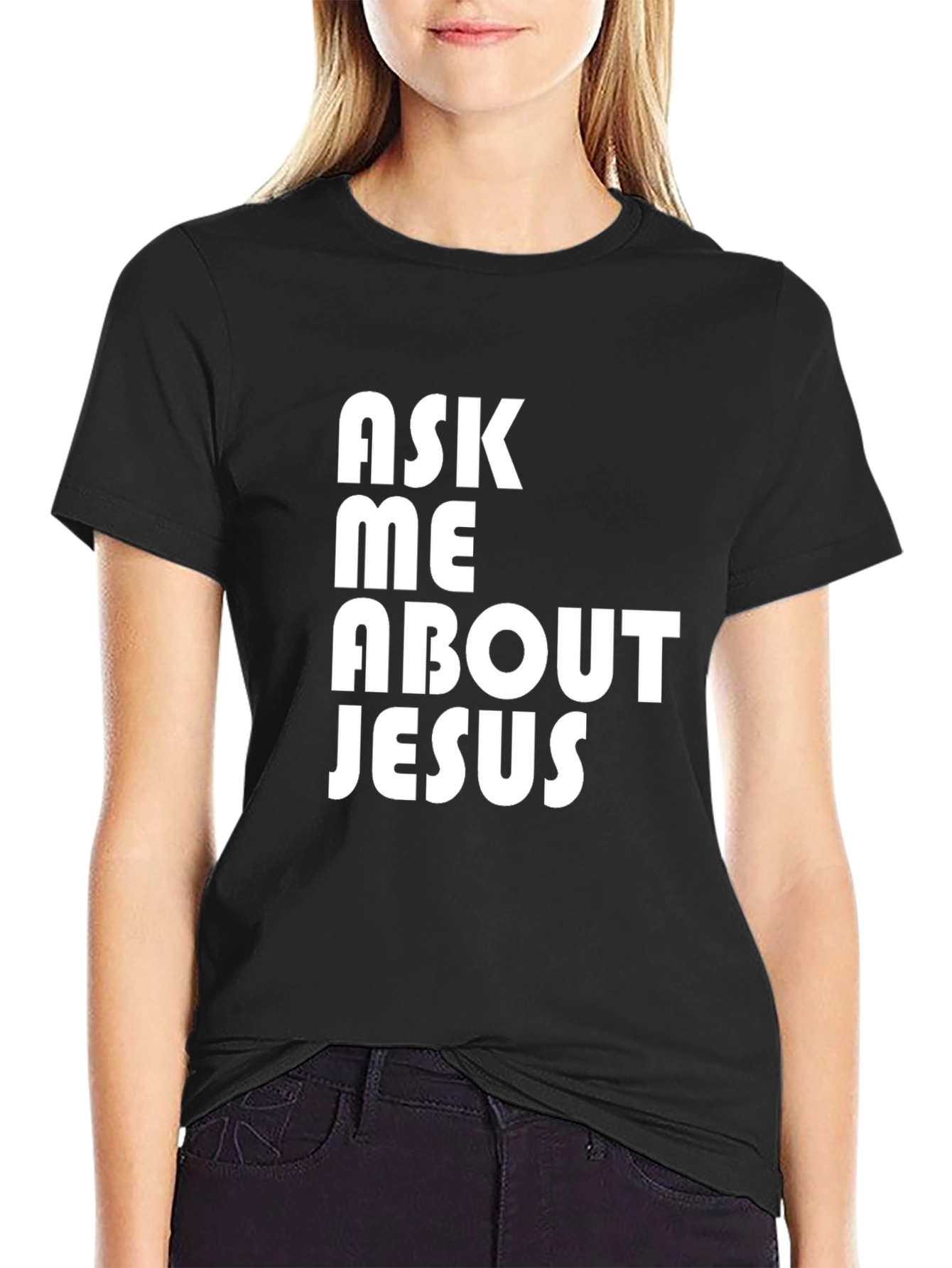 Ask Me About Jesus Graphic T-Shirt