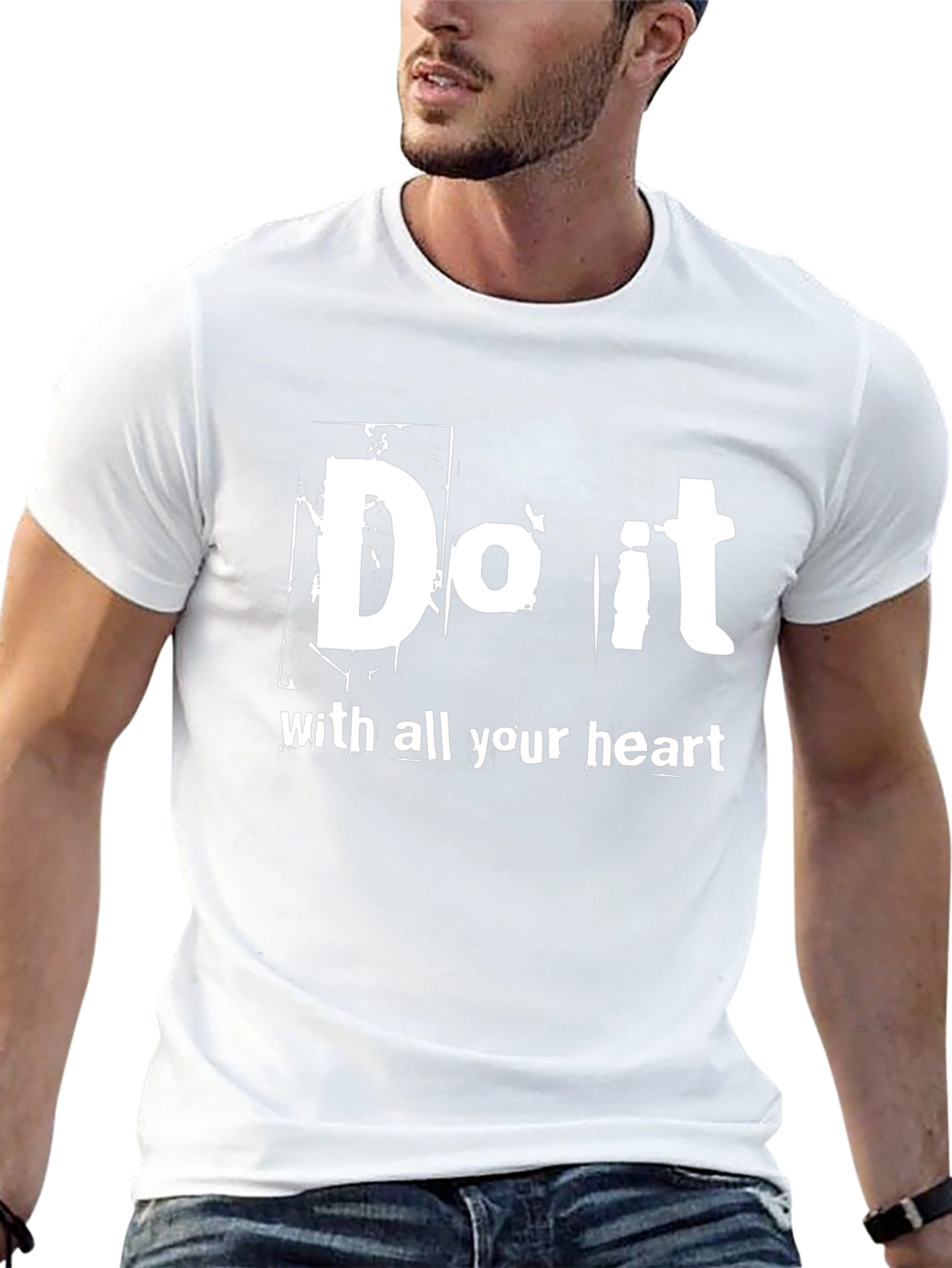 Do it with All Your Heart Black T-Shirt