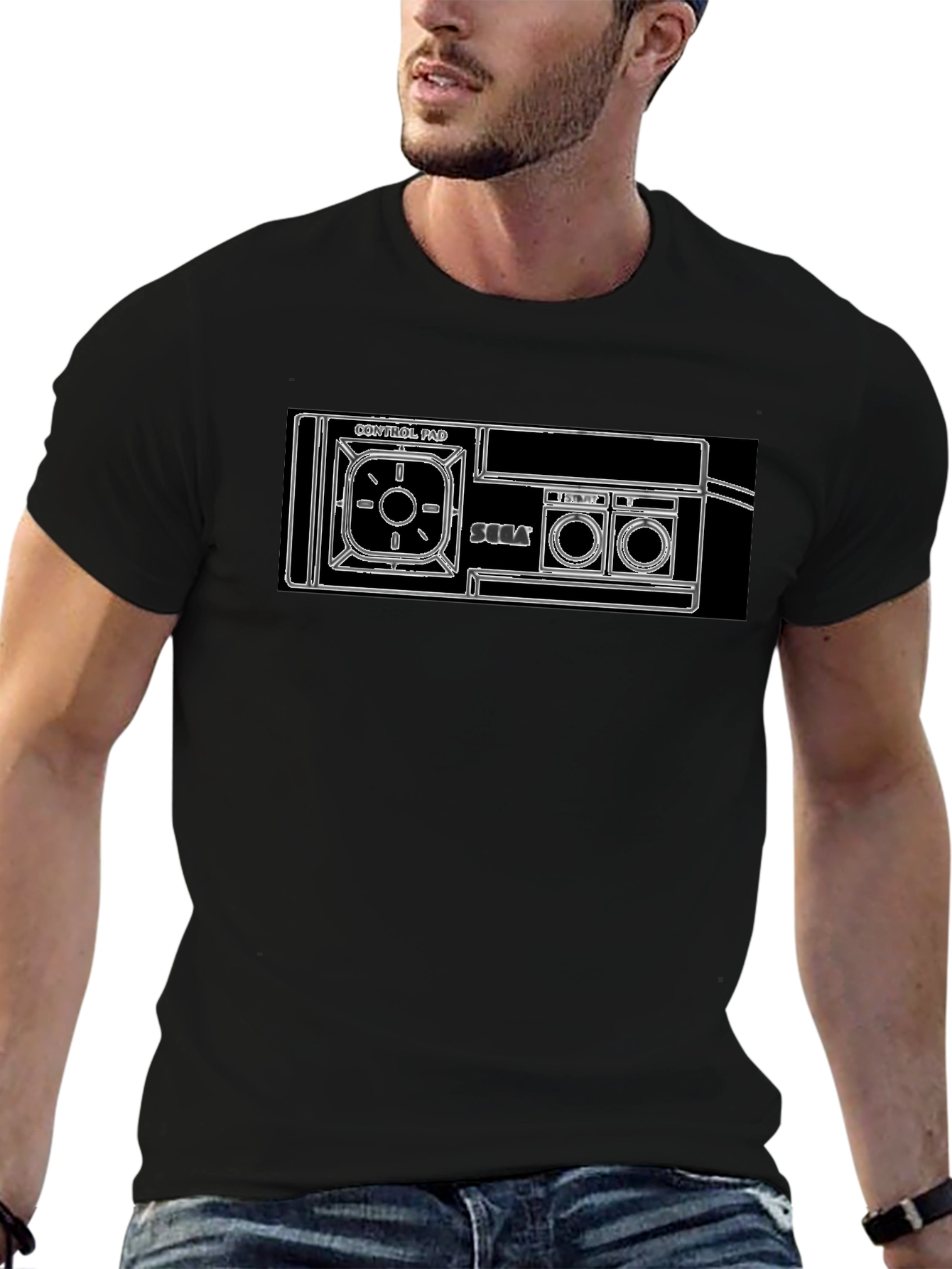 Retro Sega Controller T-Shirt - Black