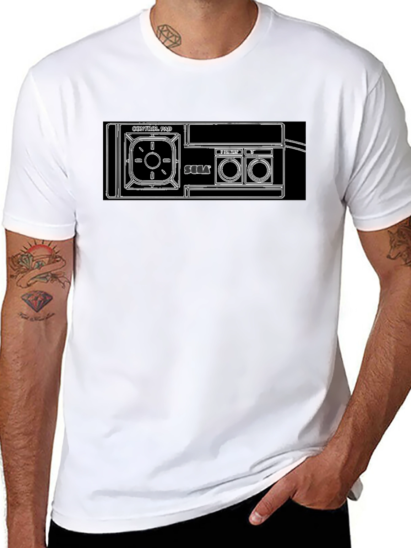 Retro Sega Controller T-Shirt - Black