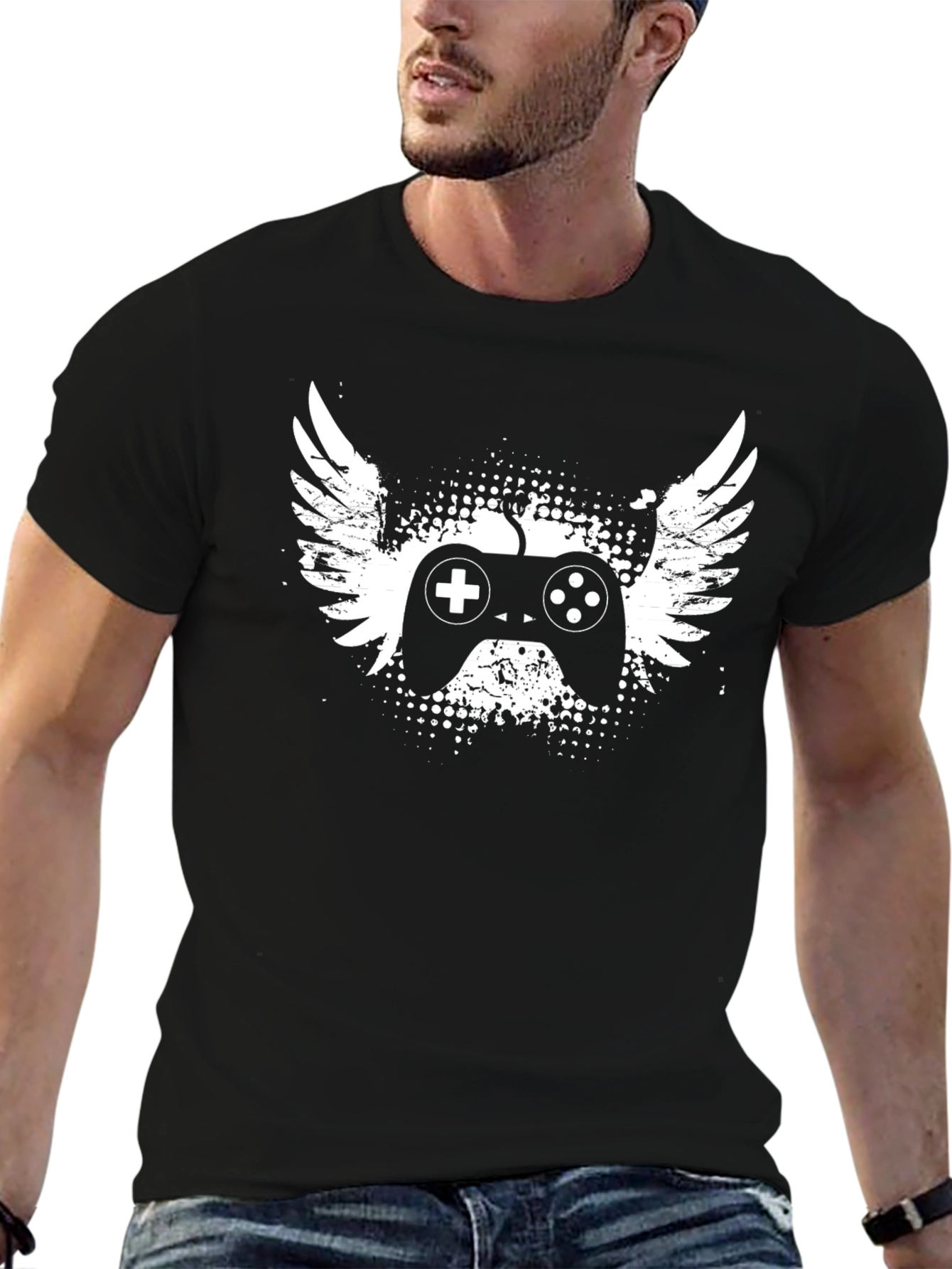 Gaming Controller Wings Graphic T-Shirt
