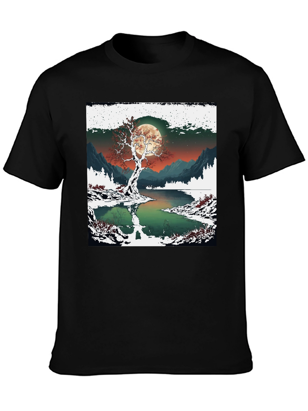 Moonlit Winter Tree Graphic Tee