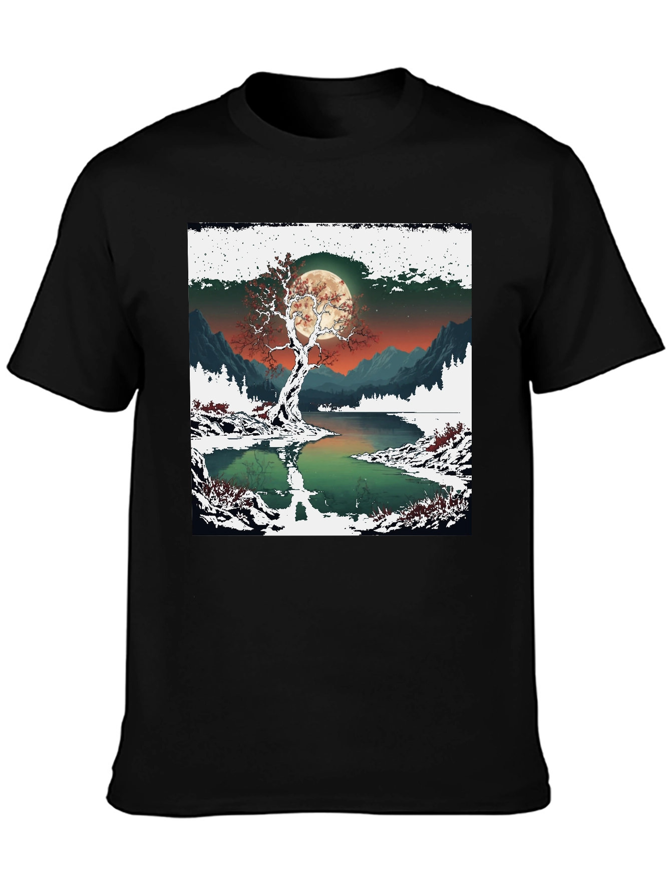 Moonlit Winter Tree Graphic Tee