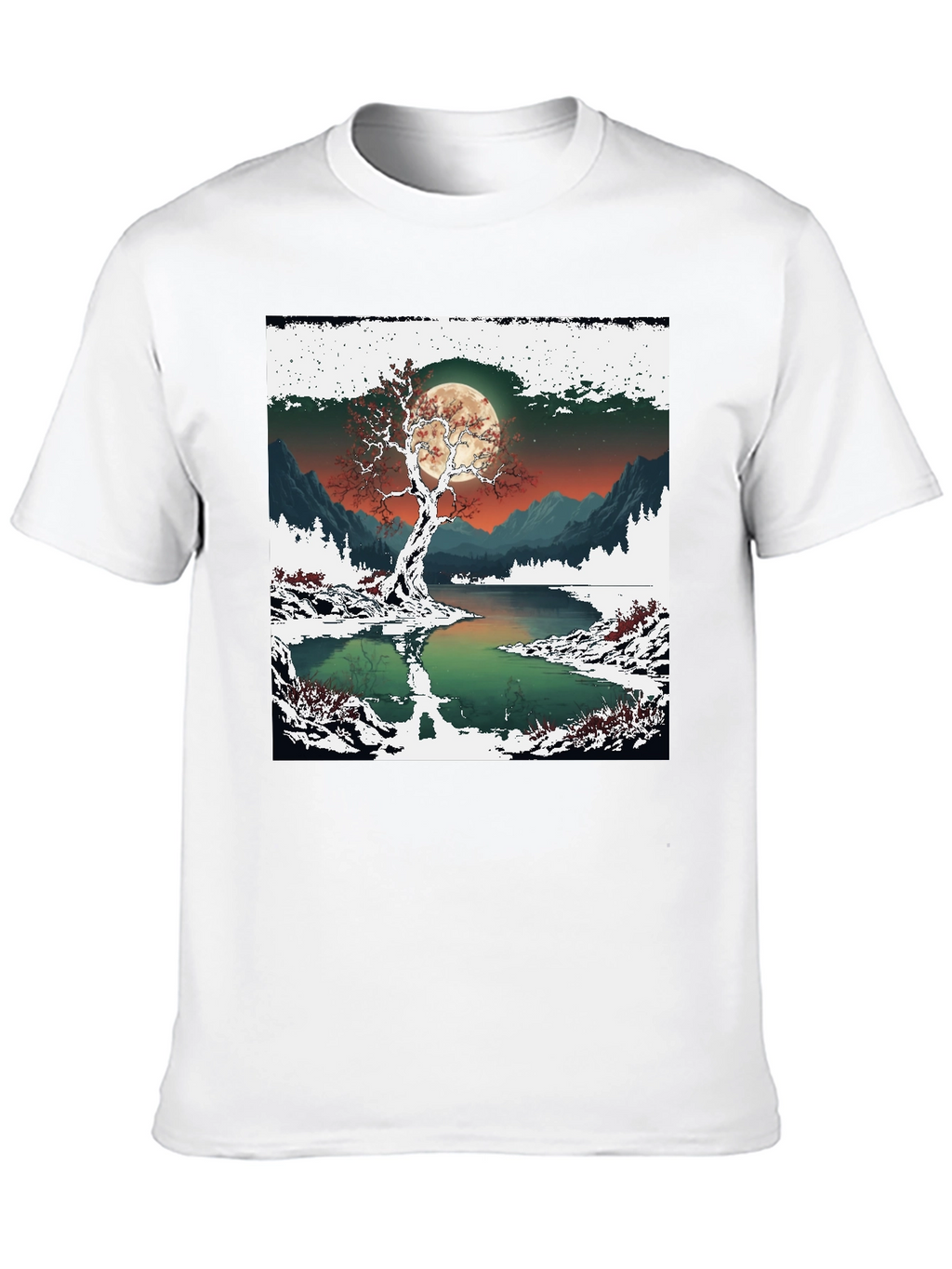 Moonlit Winter Tree Graphic Tee
