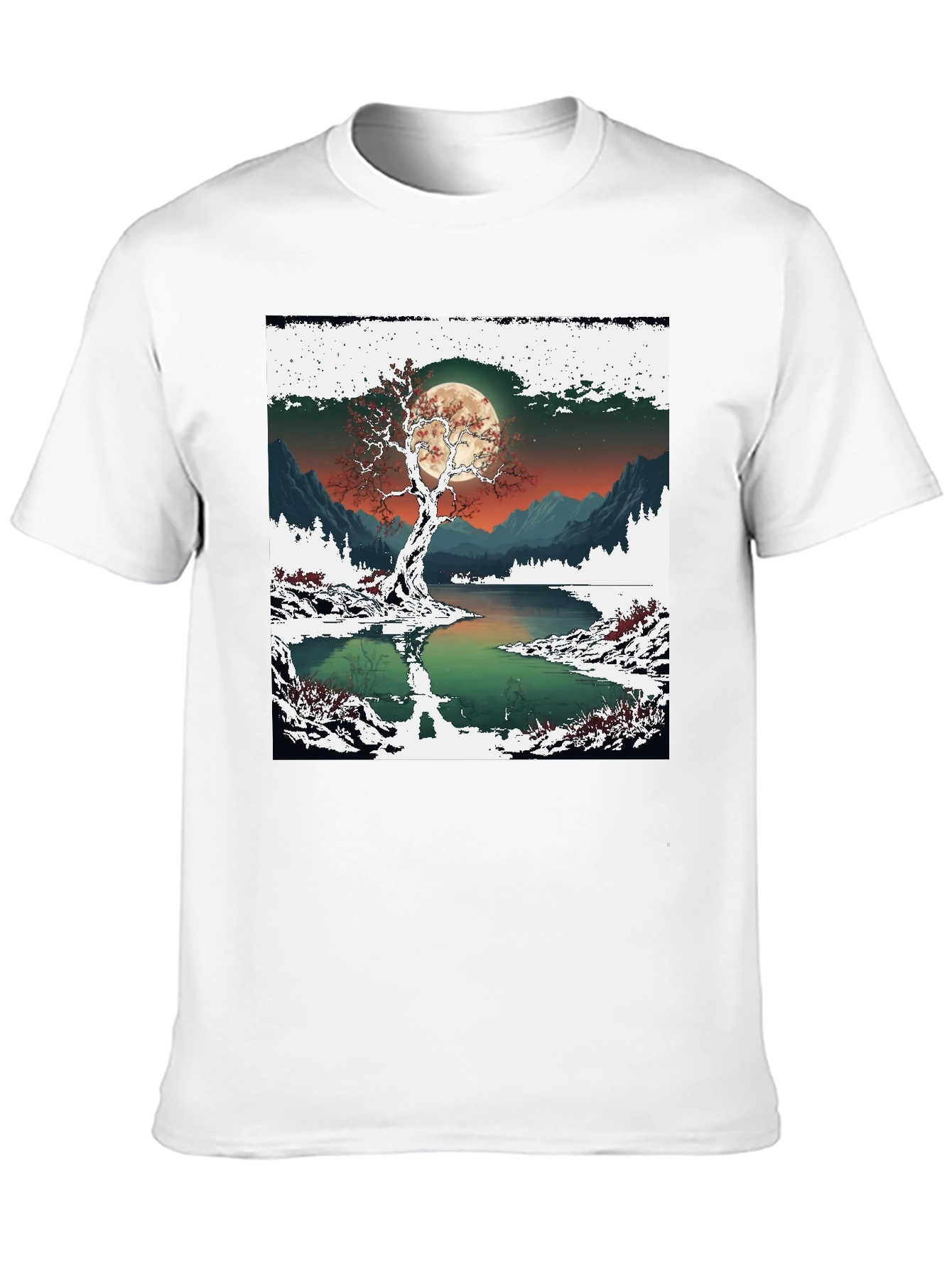 Moonlit Winter Tree Graphic Tee