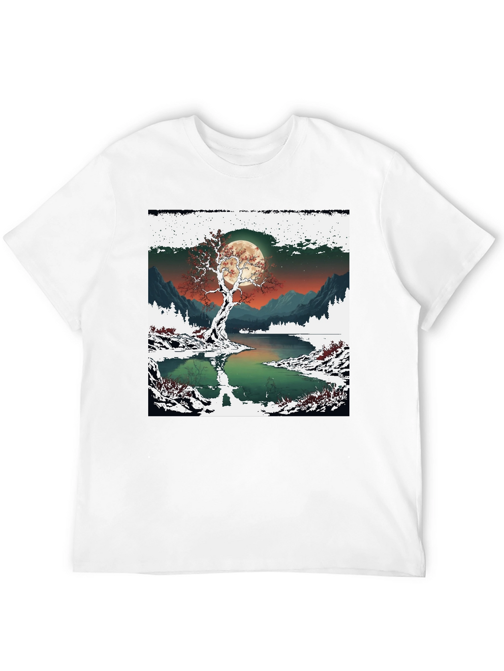 Moonlit Winter Tree Graphic Tee