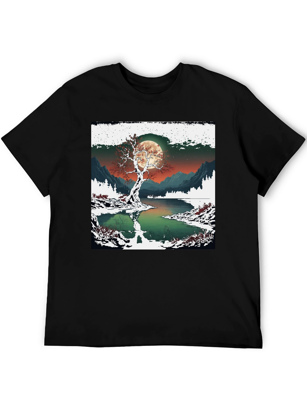 Moonlit Winter Tree Graphic Tee