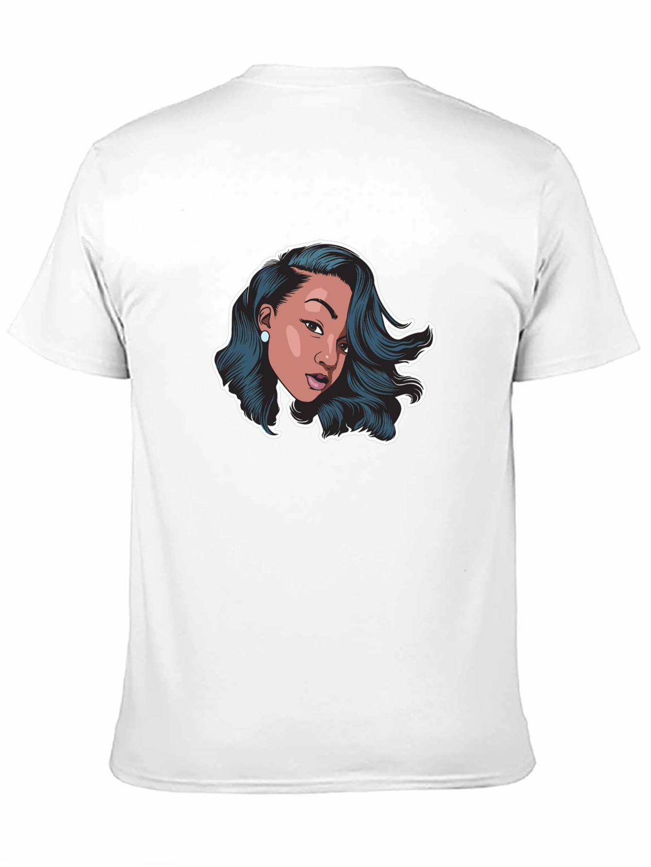 Stylish Black T-Shirt with Woman Graphic