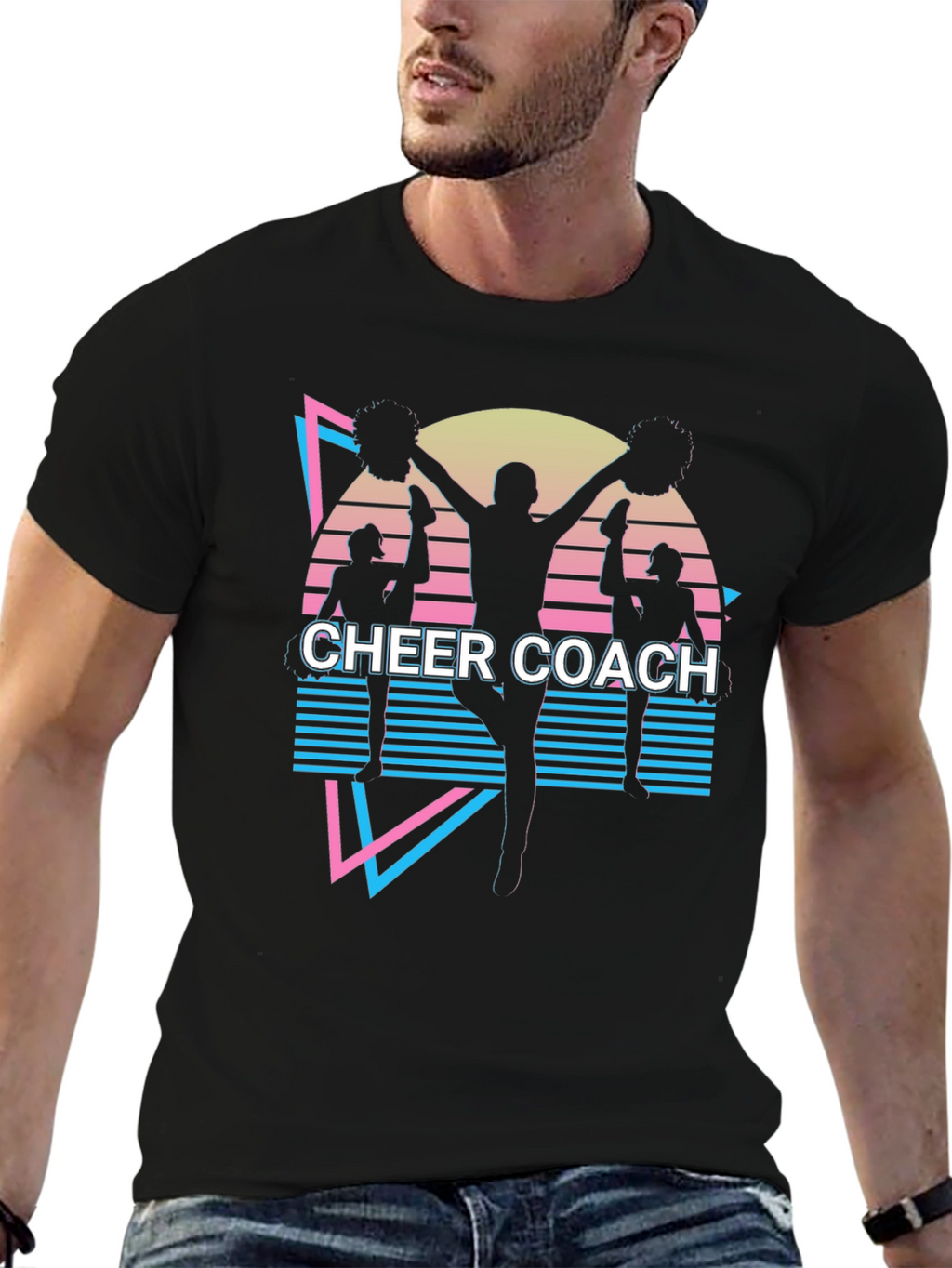 Cheer Coach Retro Style T-Shirt
