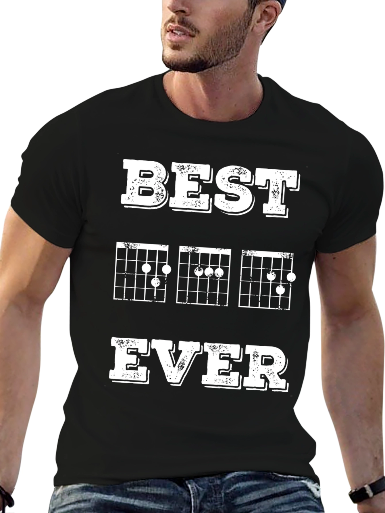 Best Dad Ever Guitar Chords Graphic T-Shirt