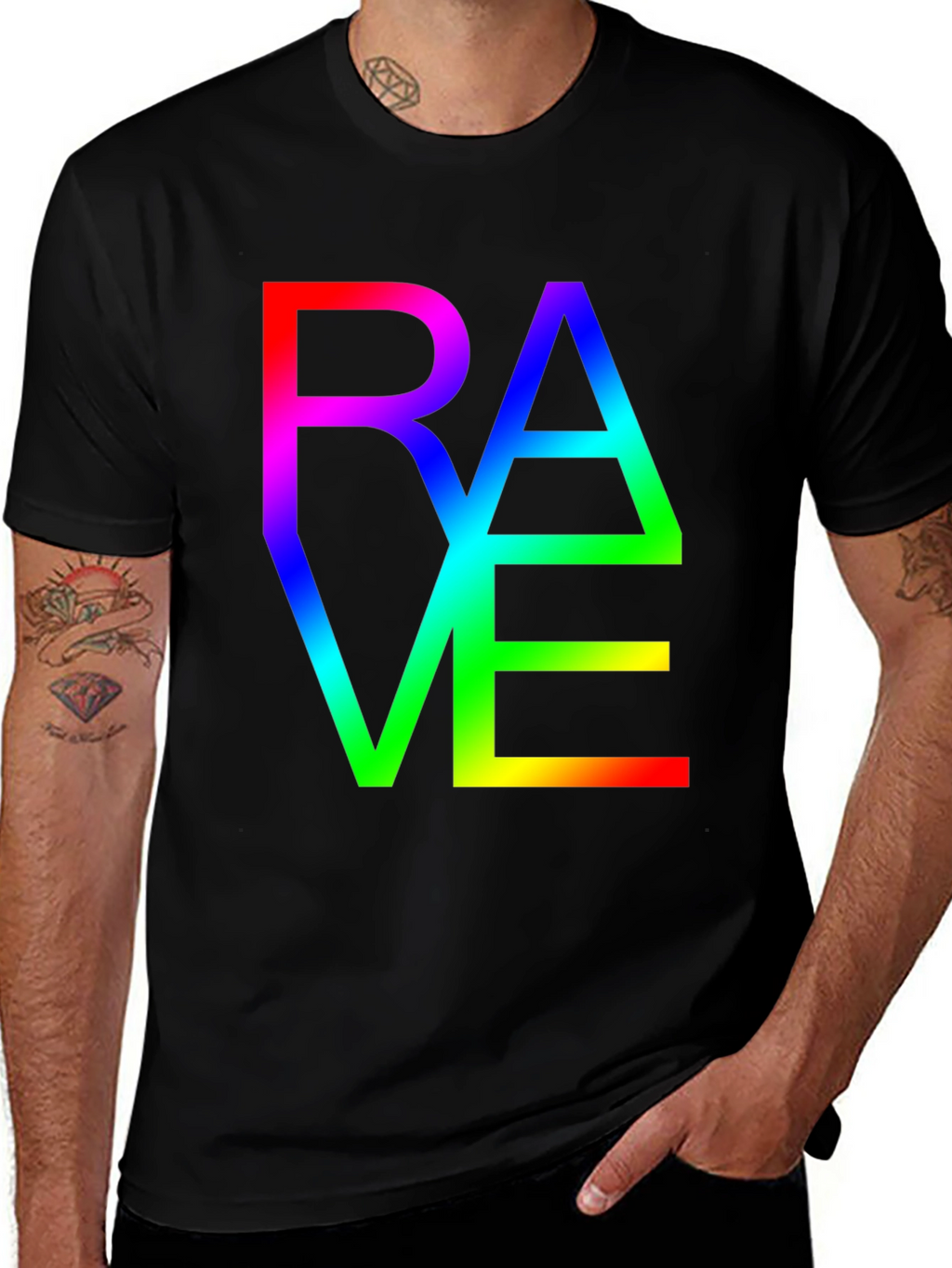 Rave Rainbow Graphic T-Shirt