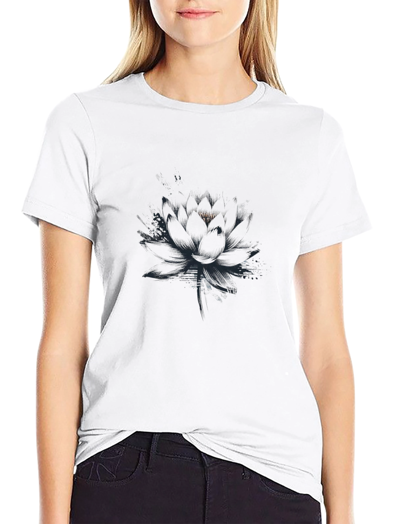 Black Lotus Graphic T-Shirt for Men