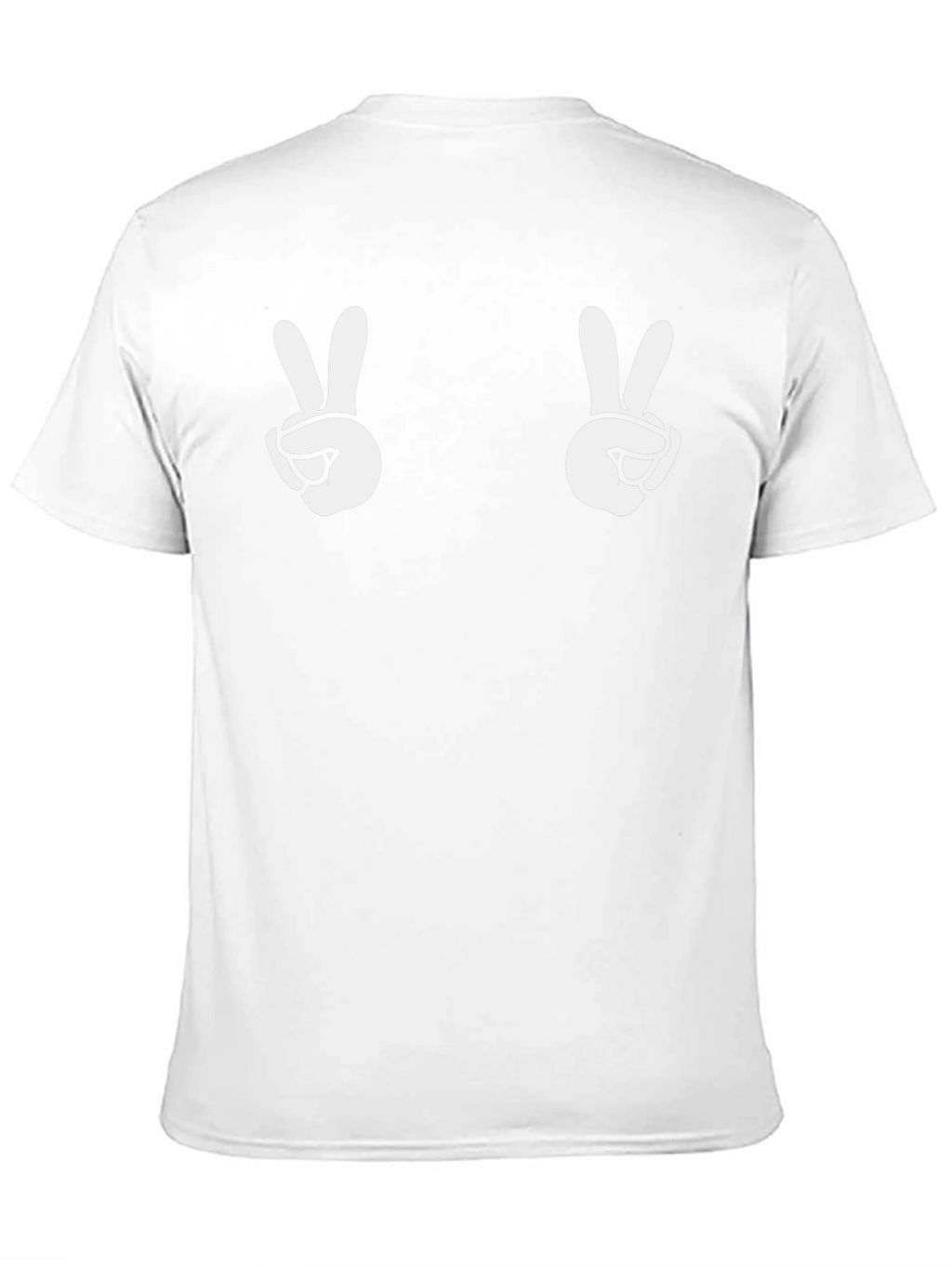 Peace Sign Graphic Tee - Black Cotton Casual Shirt