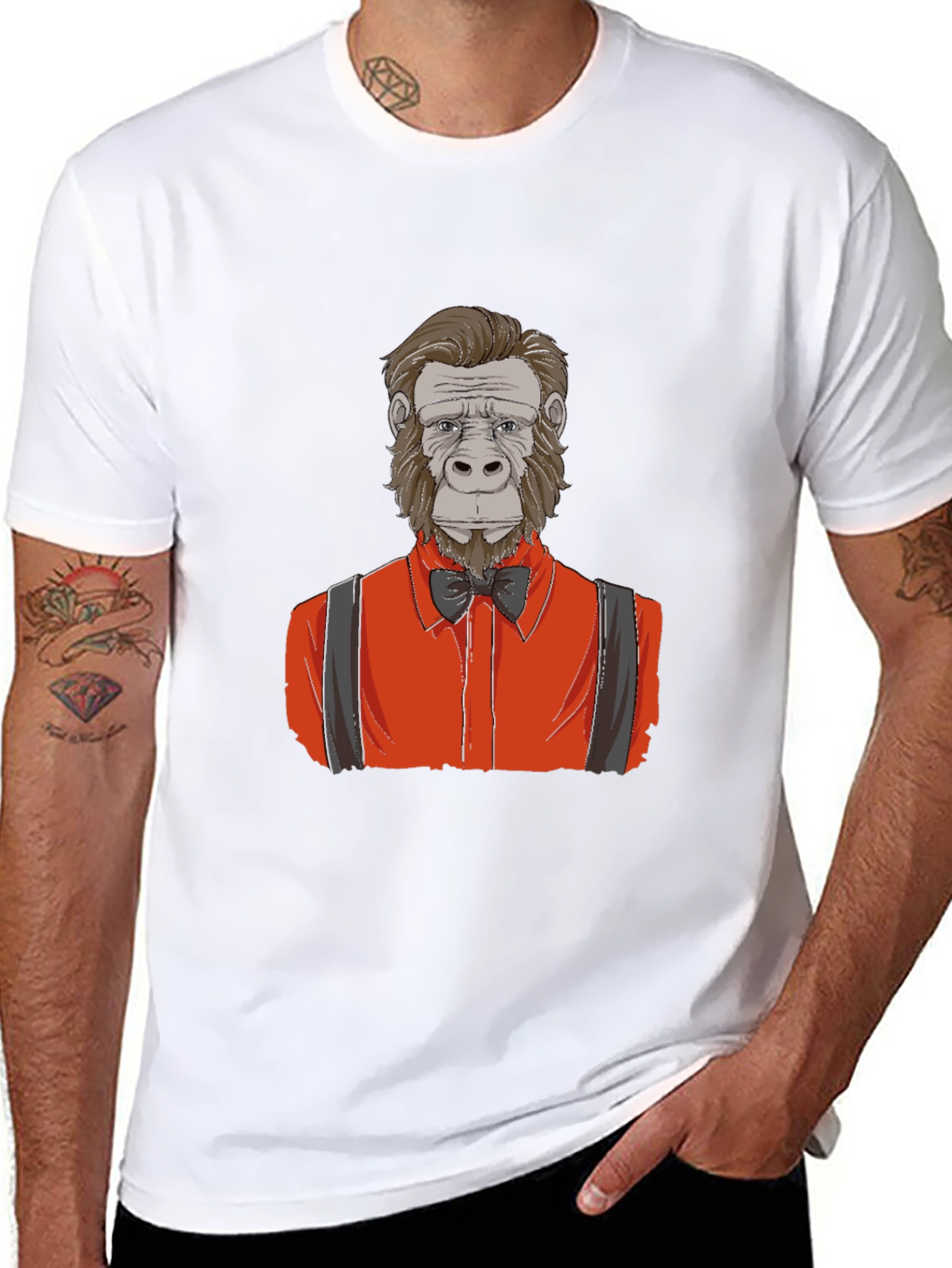 Gorilla Gentleman Graphic Tee - Black