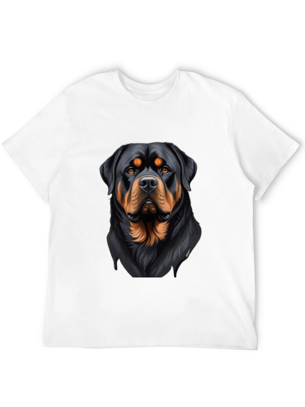 Rottweiler Graphic Print Black T-Shirt