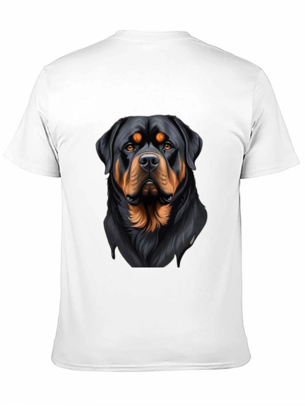 Rottweiler Graphic Print Black T-Shirt