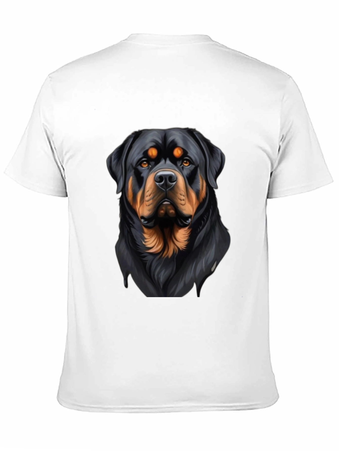 Rottweiler Graphic Print Black T-Shirt