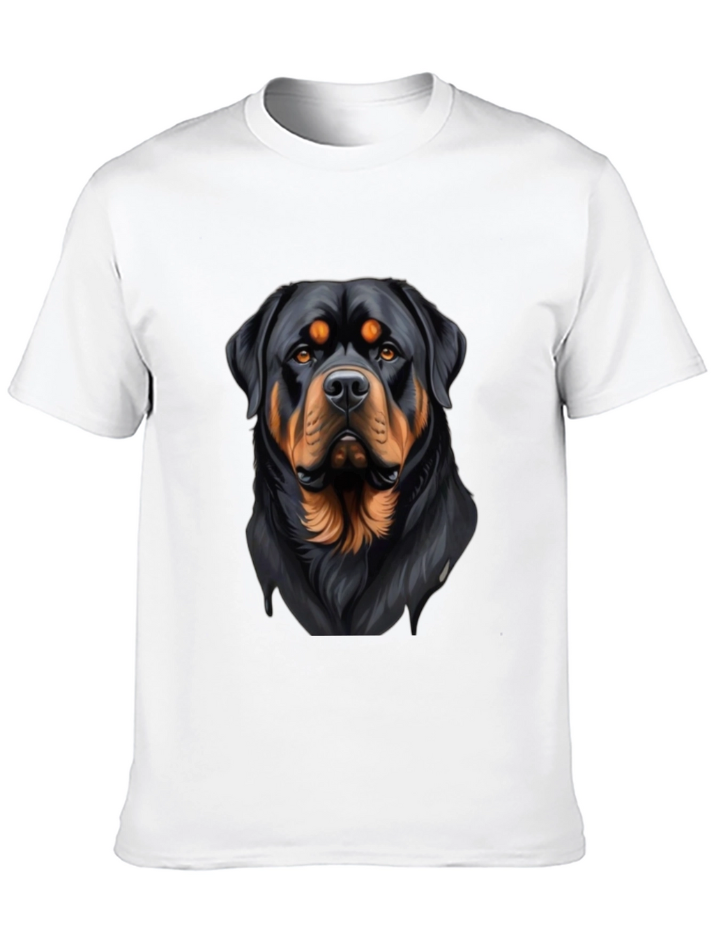 Rottweiler Graphic Print Black T-Shirt