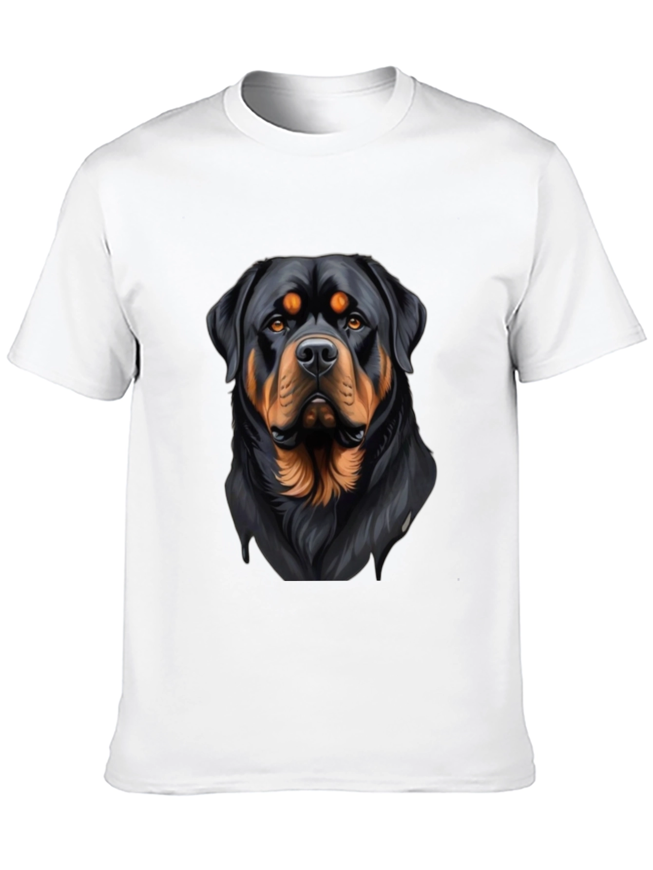 Rottweiler Graphic Print Black T-Shirt