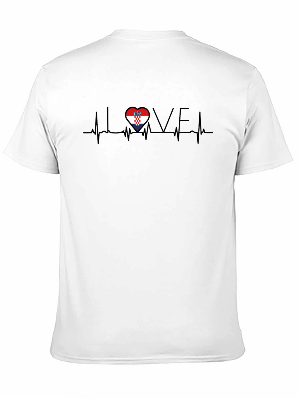 Croatia Love Heartbeat T-Shirt