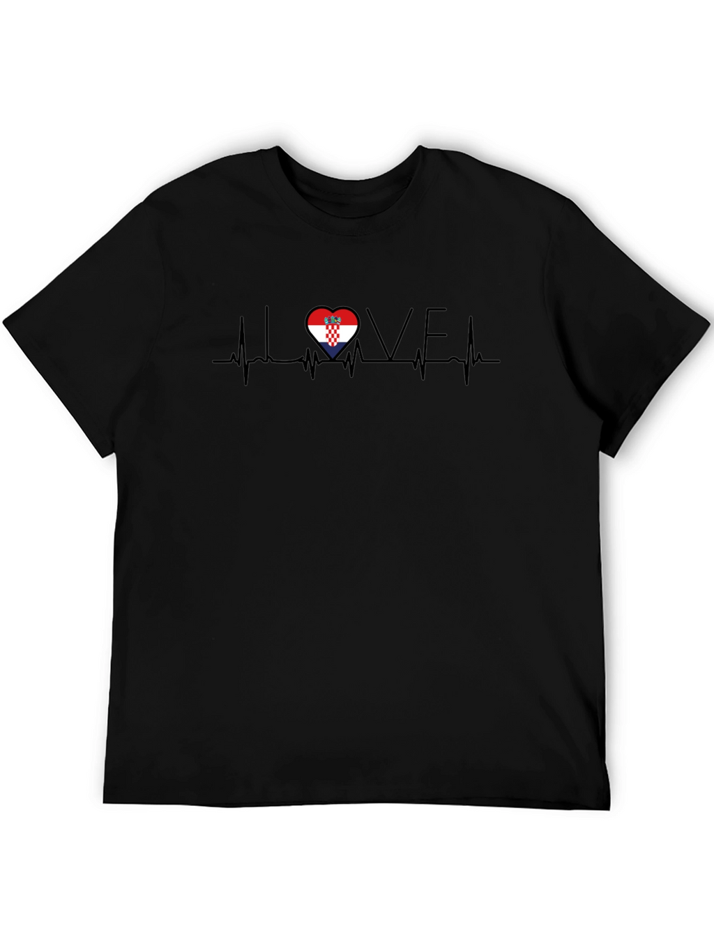 Croatia Love Heartbeat T-Shirt