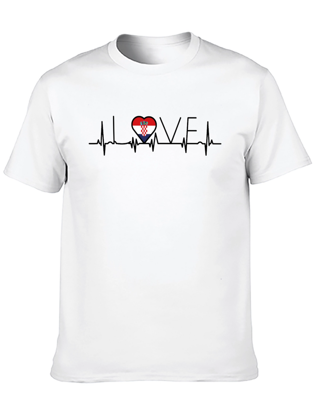 Croatia Love Heartbeat T-Shirt