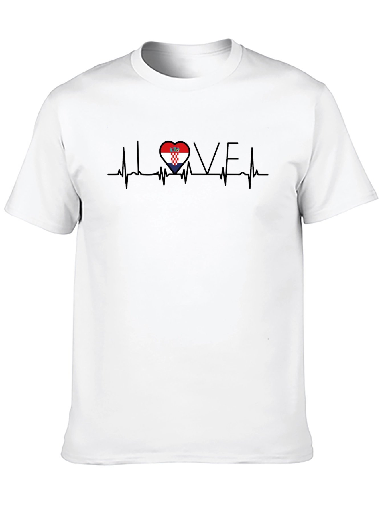 Croatia Love Heartbeat T-Shirt