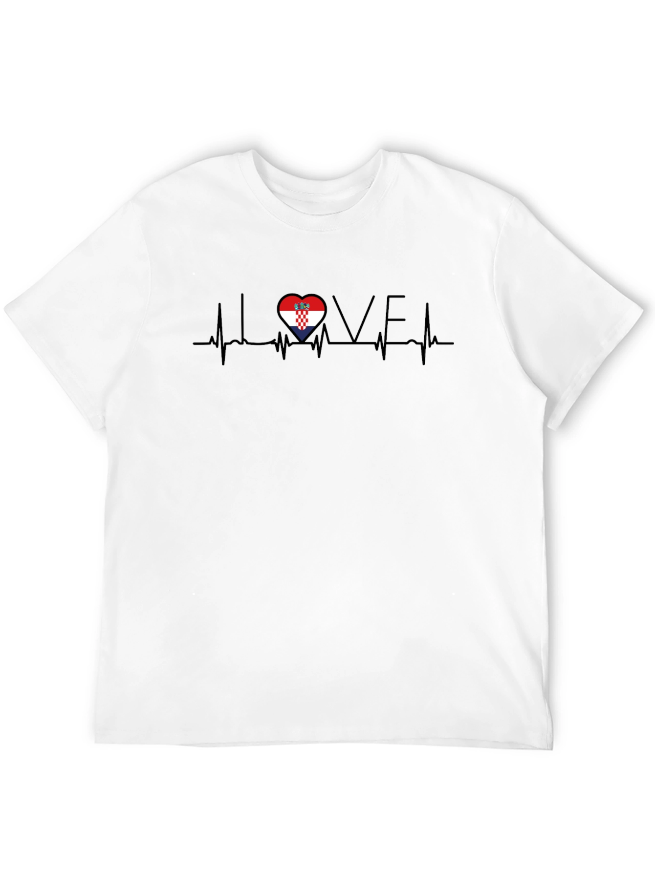 Croatia Love Heartbeat T-Shirt