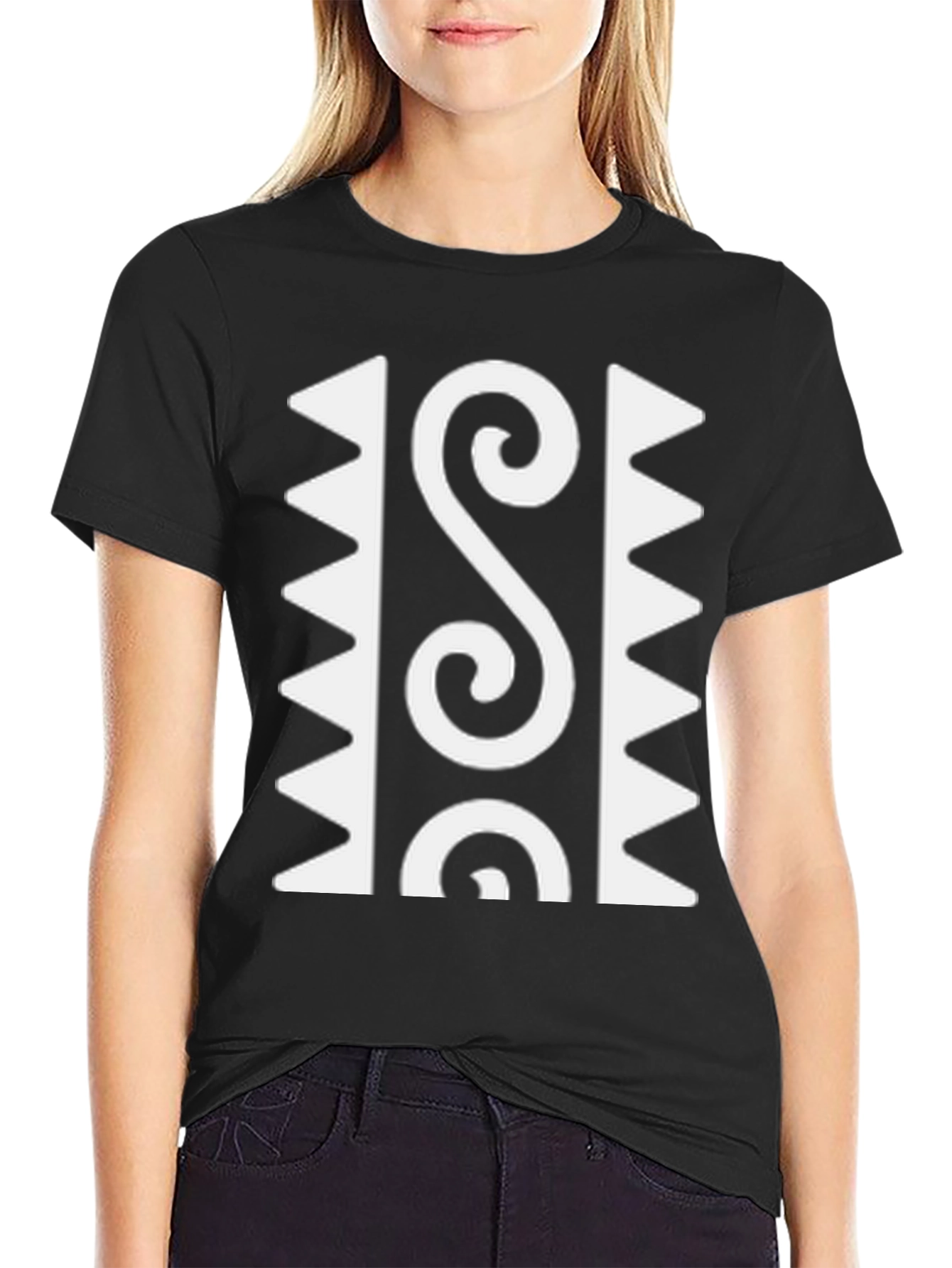 Adinkra Symbol Graphic Black T-Shirt
