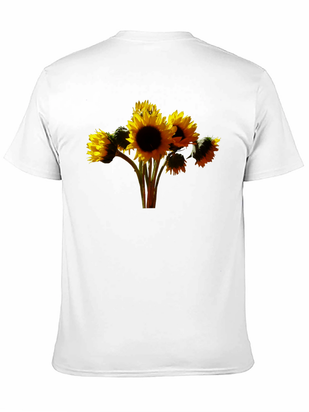 Sunflower Bouquet Graphic Tee - Black Cotton Blend