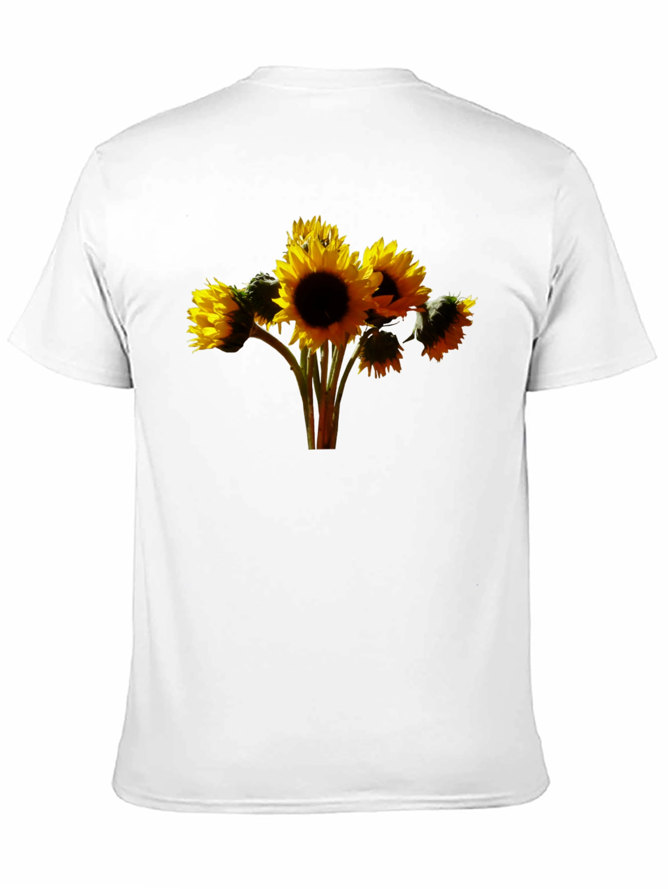 Sunflower Bouquet Graphic Tee - Black Cotton Blend