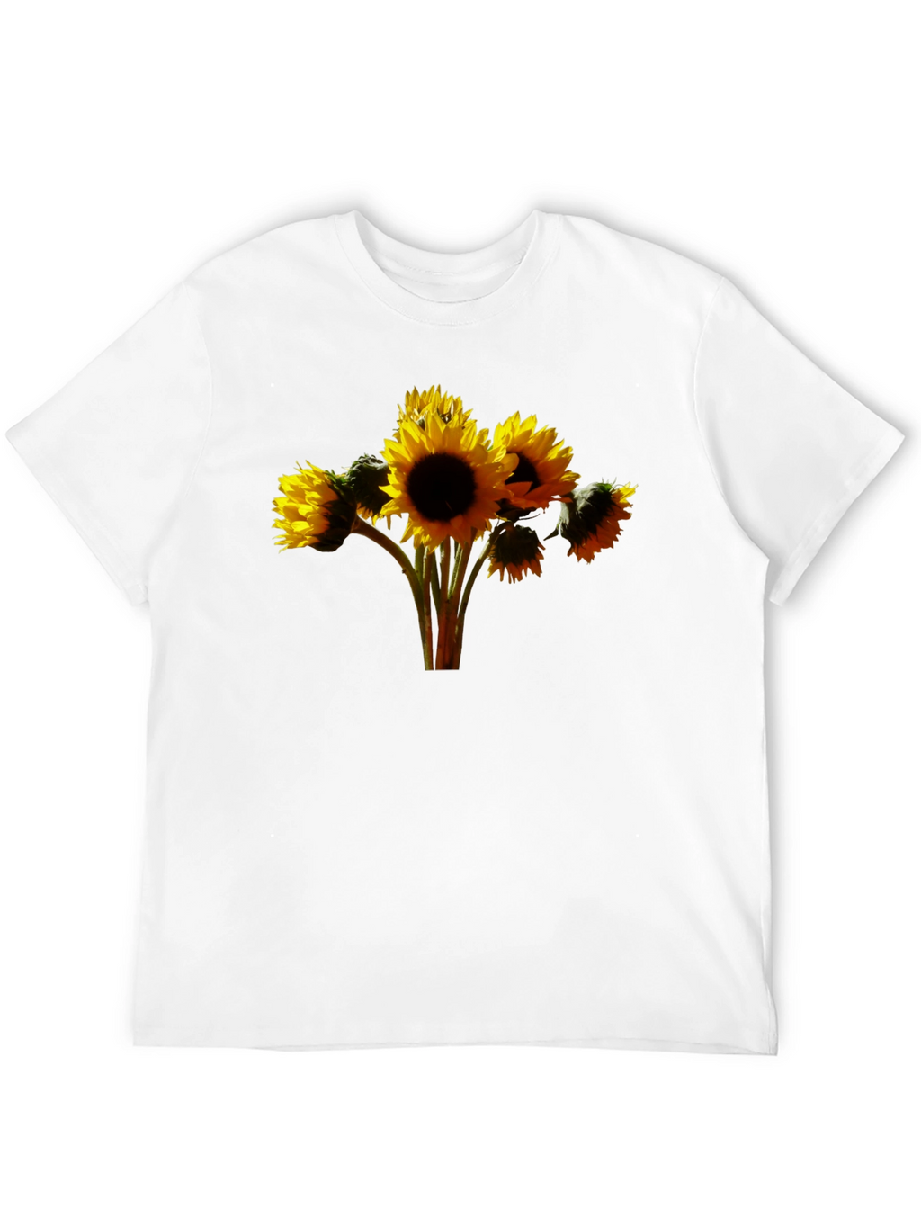 Sunflower Bouquet Graphic Tee - Black Cotton Blend