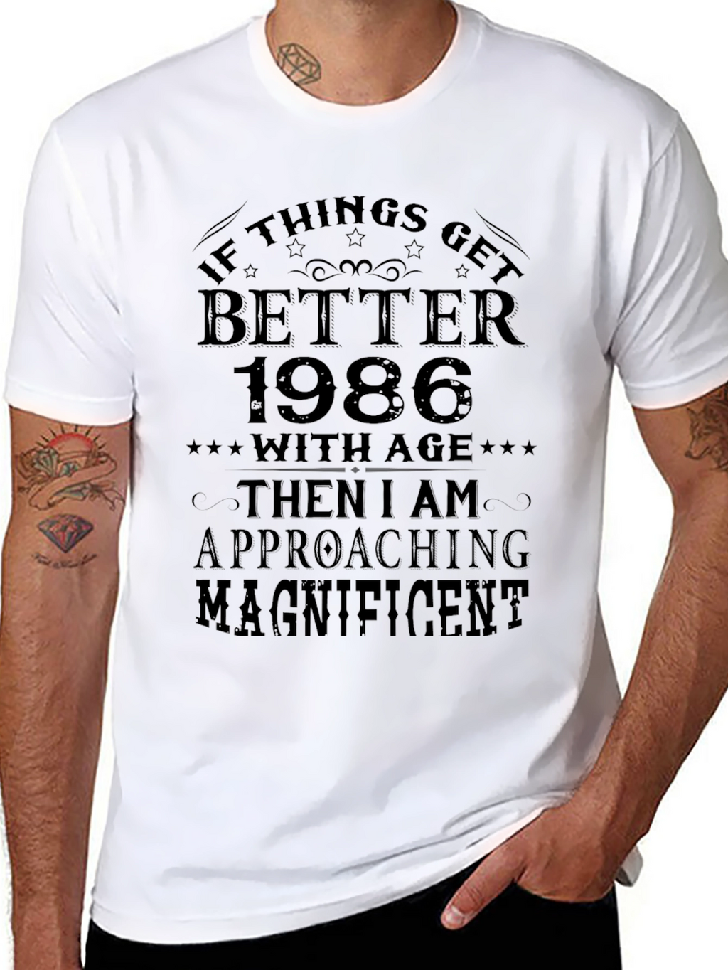 Funny 1986 Birthday T-Shirt: Magnificent at Age 38
