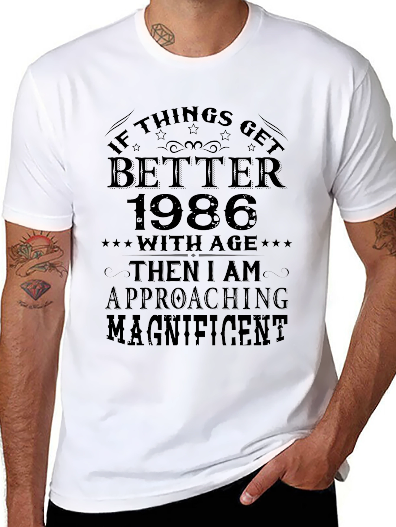 Funny 1986 Birthday T-Shirt: Magnificent at Age 38