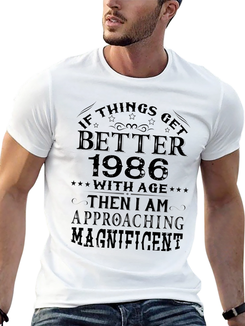 Funny 1986 Birthday T-Shirt: Magnificent at Age 38