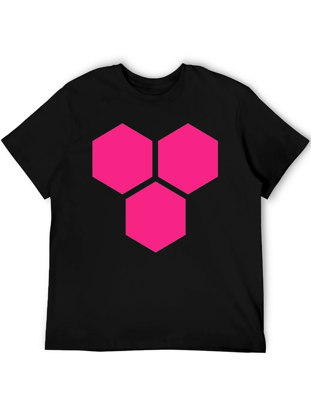 Hexagon Cluster Graphic Tee - Bold Style Black Shirt