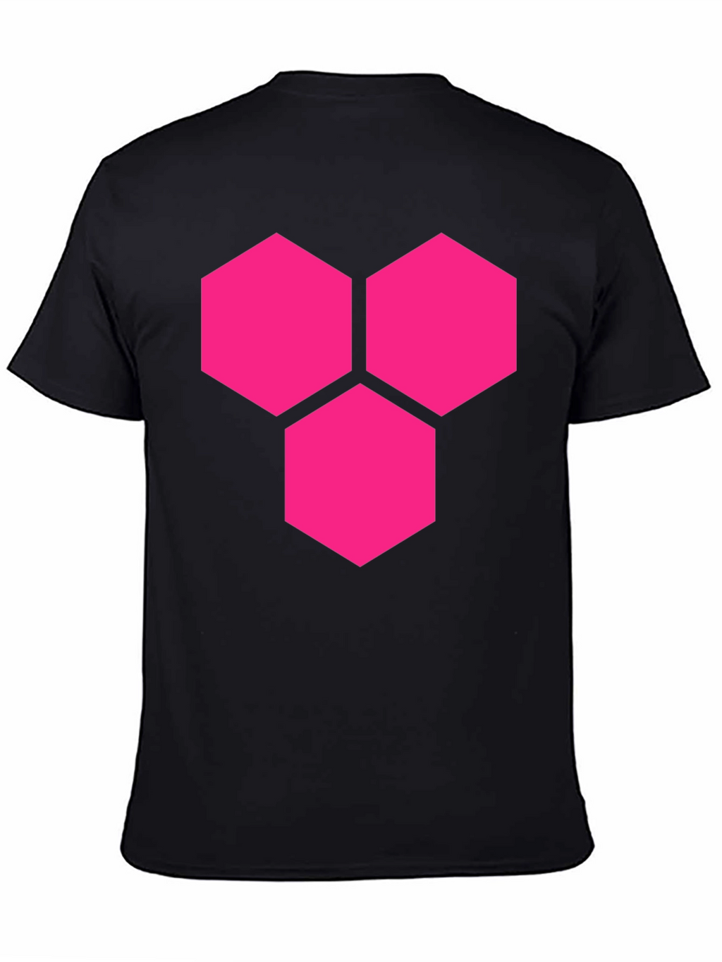 Hexagon Cluster Graphic Tee - Bold Style Black Shirt