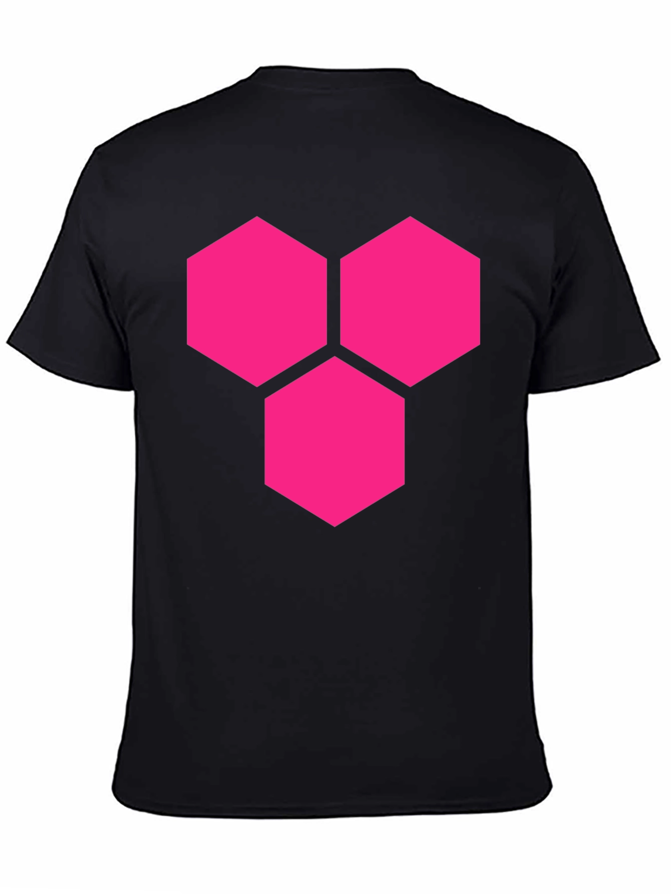 Hexagon Cluster Graphic Tee - Bold Style Black Shirt
