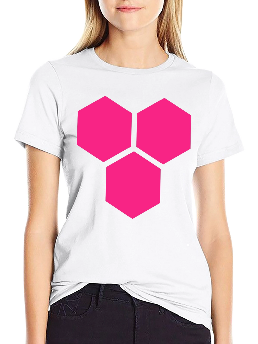 Hexagon Cluster Graphic Tee - Bold Style Black Shirt