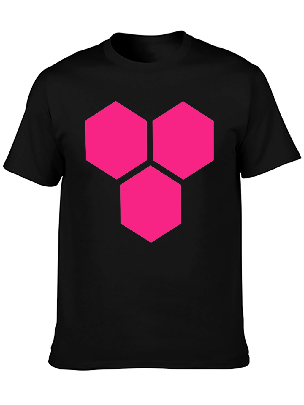 Hexagon Cluster Graphic Tee - Bold Style Black Shirt