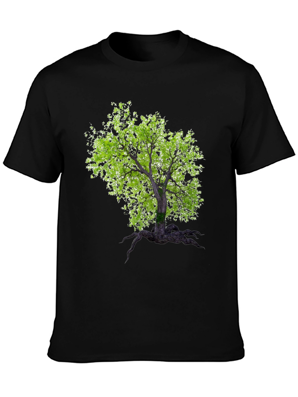 Arboreal Print Black T-Shirt
