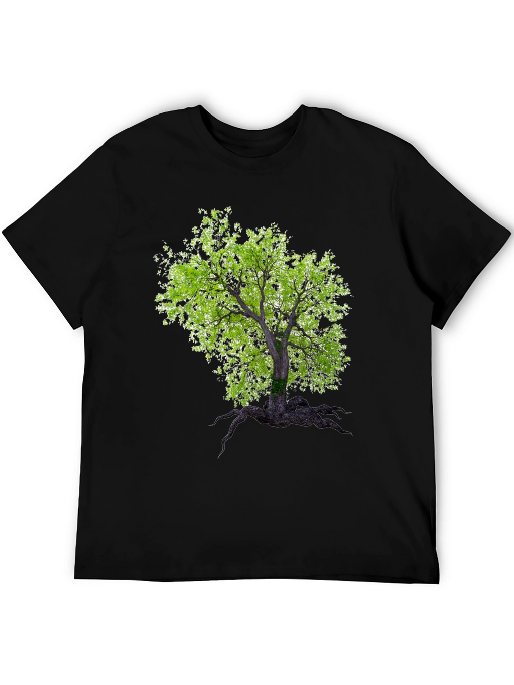 Arboreal Print Black T-Shirt